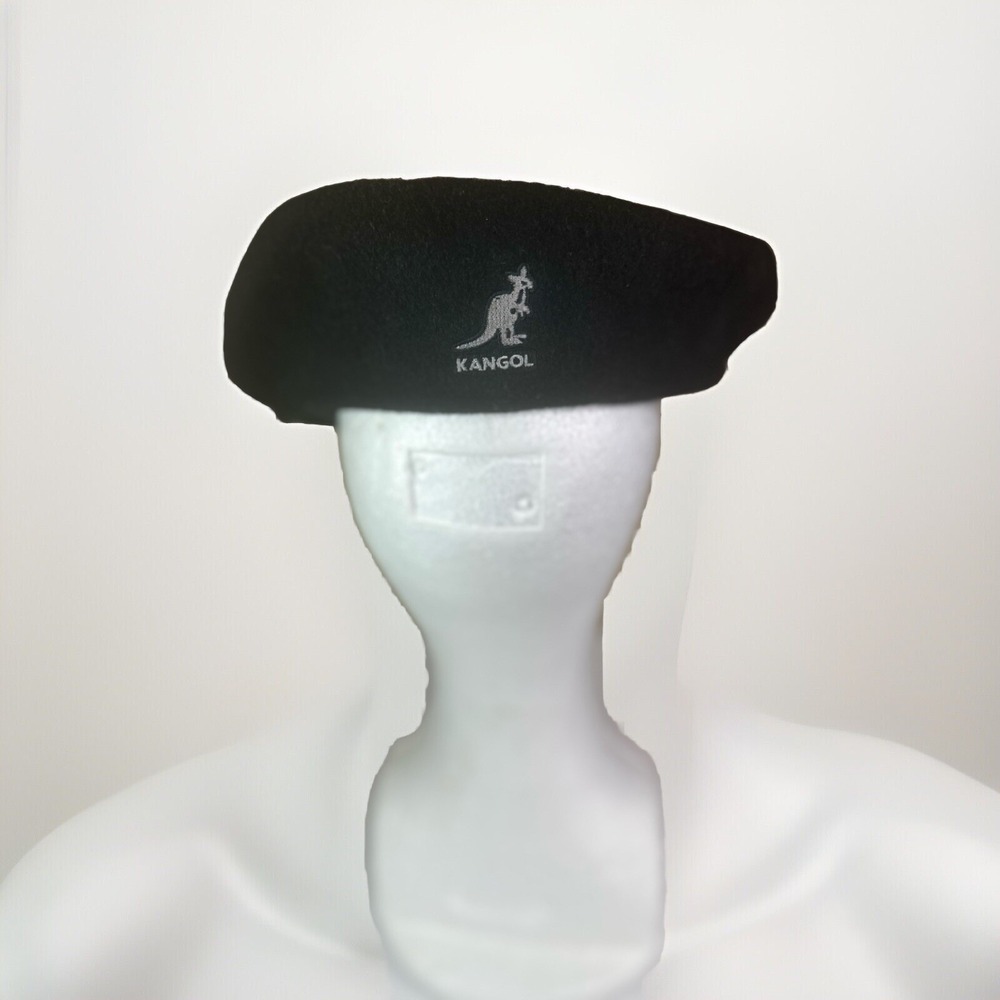 Vintage Kangol Wool Flat Cap Black‎ Size Large
